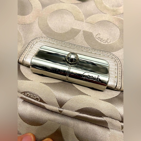 COACH Kristin Op Art Sateen Hobo Purse - Picture 2 of 8